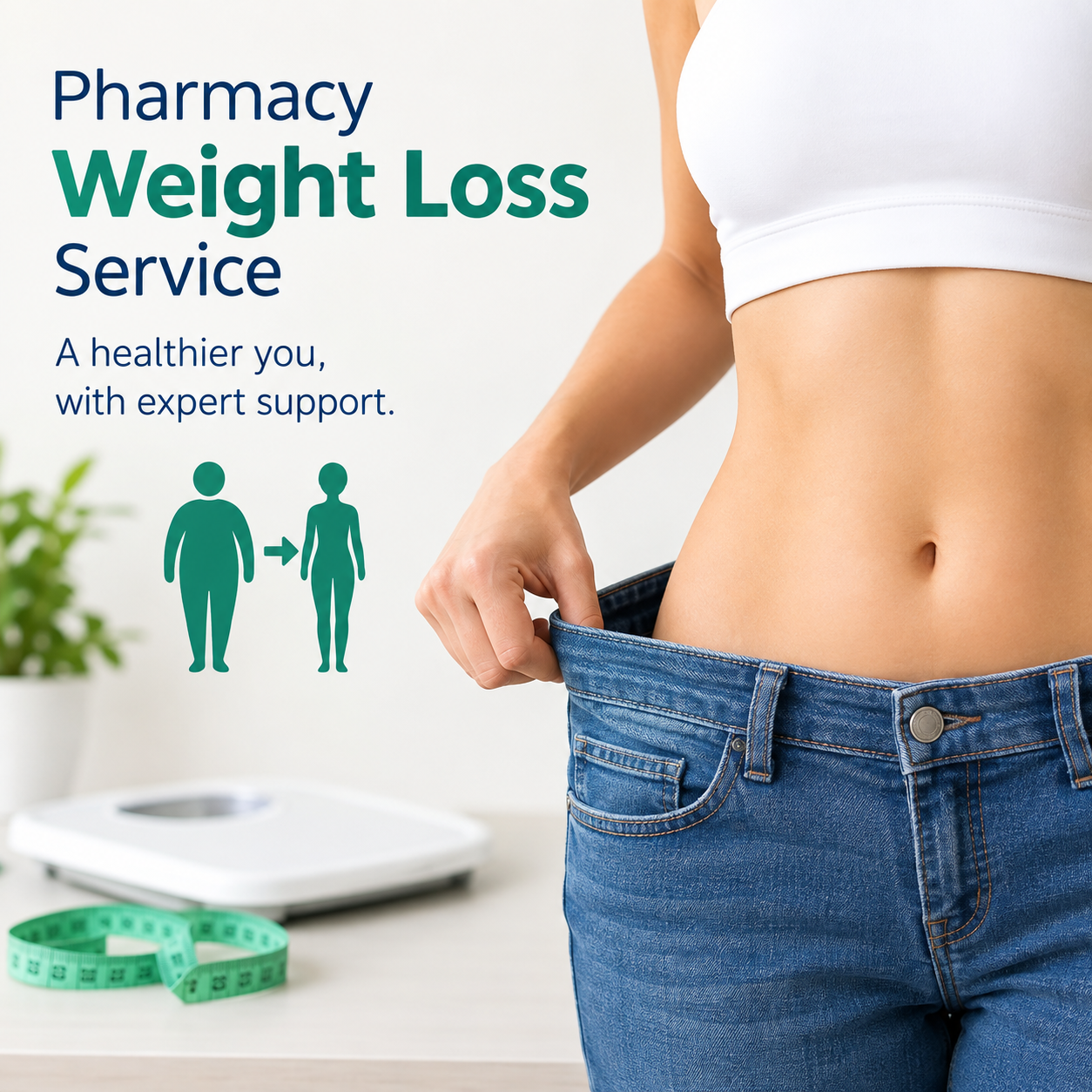 Clinician supporting a patient with weight management